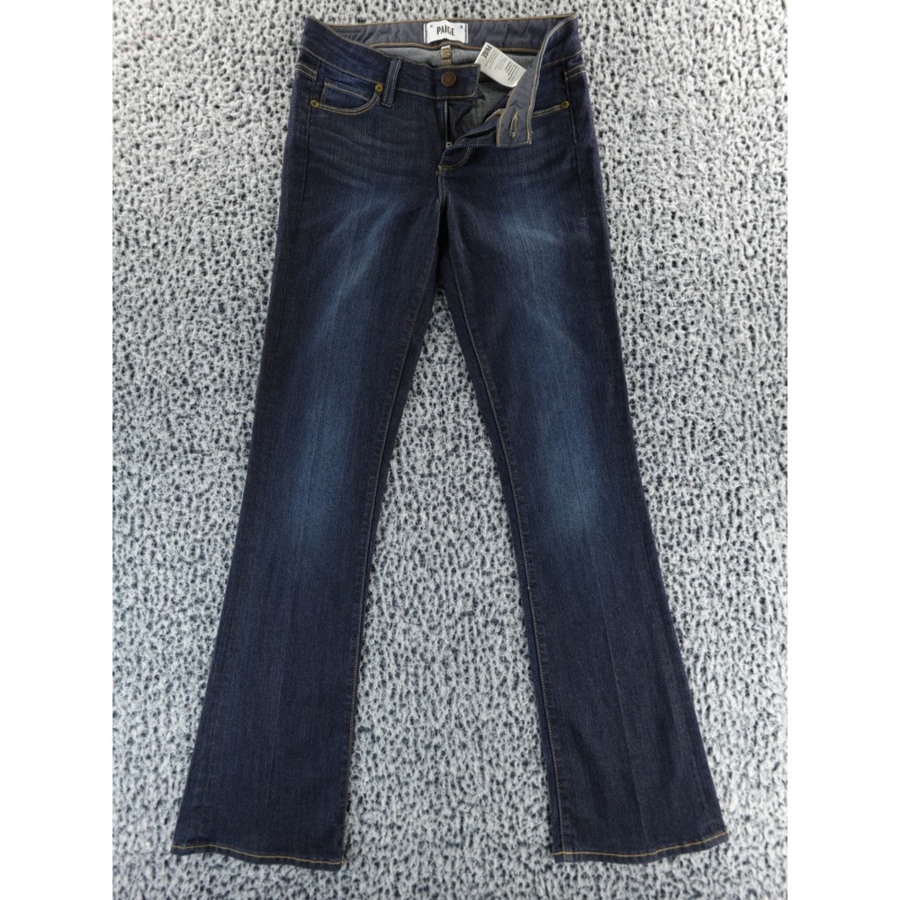 PAIGE Womens Bootcut Jeans Dark Wash Denim Blue Size 27